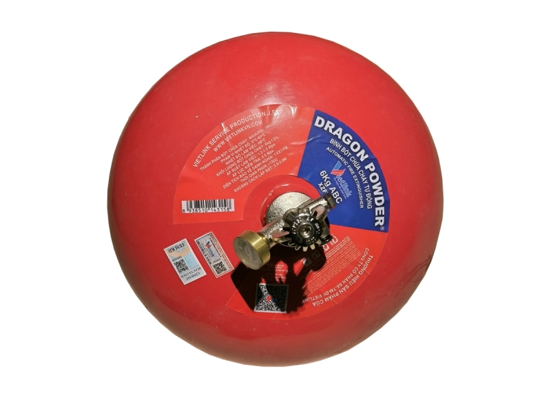 Quả cầu chữa cháy tự động Dragon Powder ABC 6KG + Có tem kiểm định